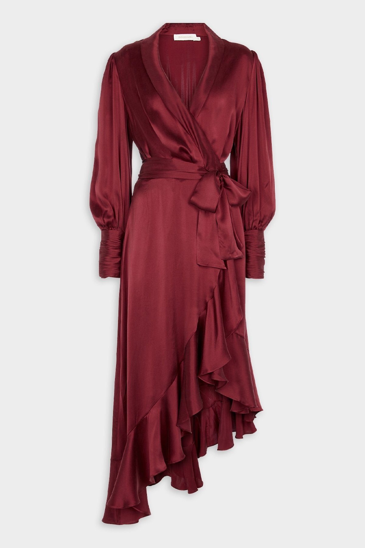 Silk Wrap Midi Dress in Berry - shop-olivia.com