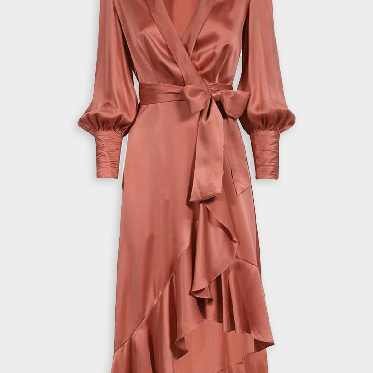 Blush silk hotsell wrap dress