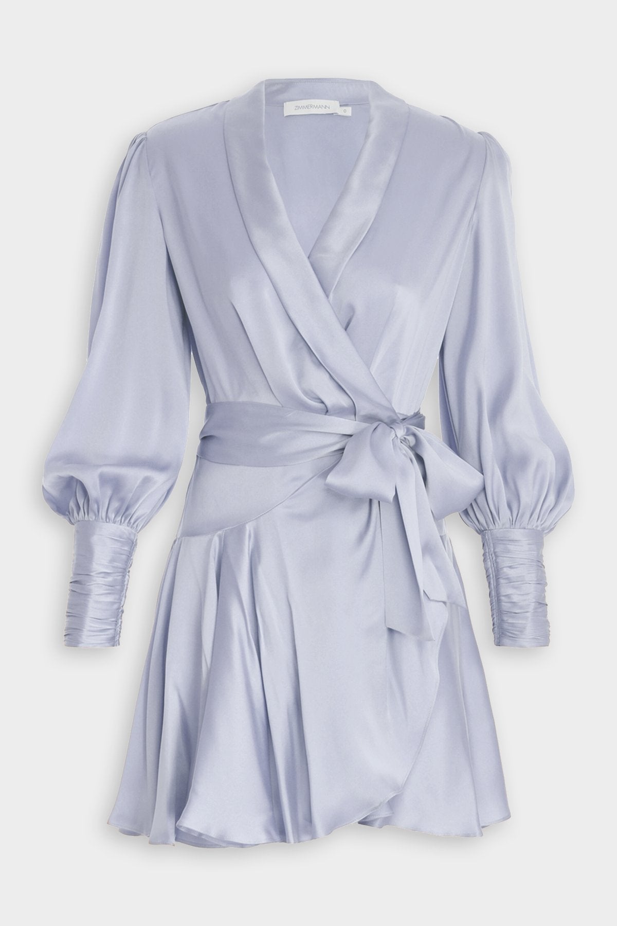 Silk Wrap Mini Dress in Lilac - shop-olivia.com