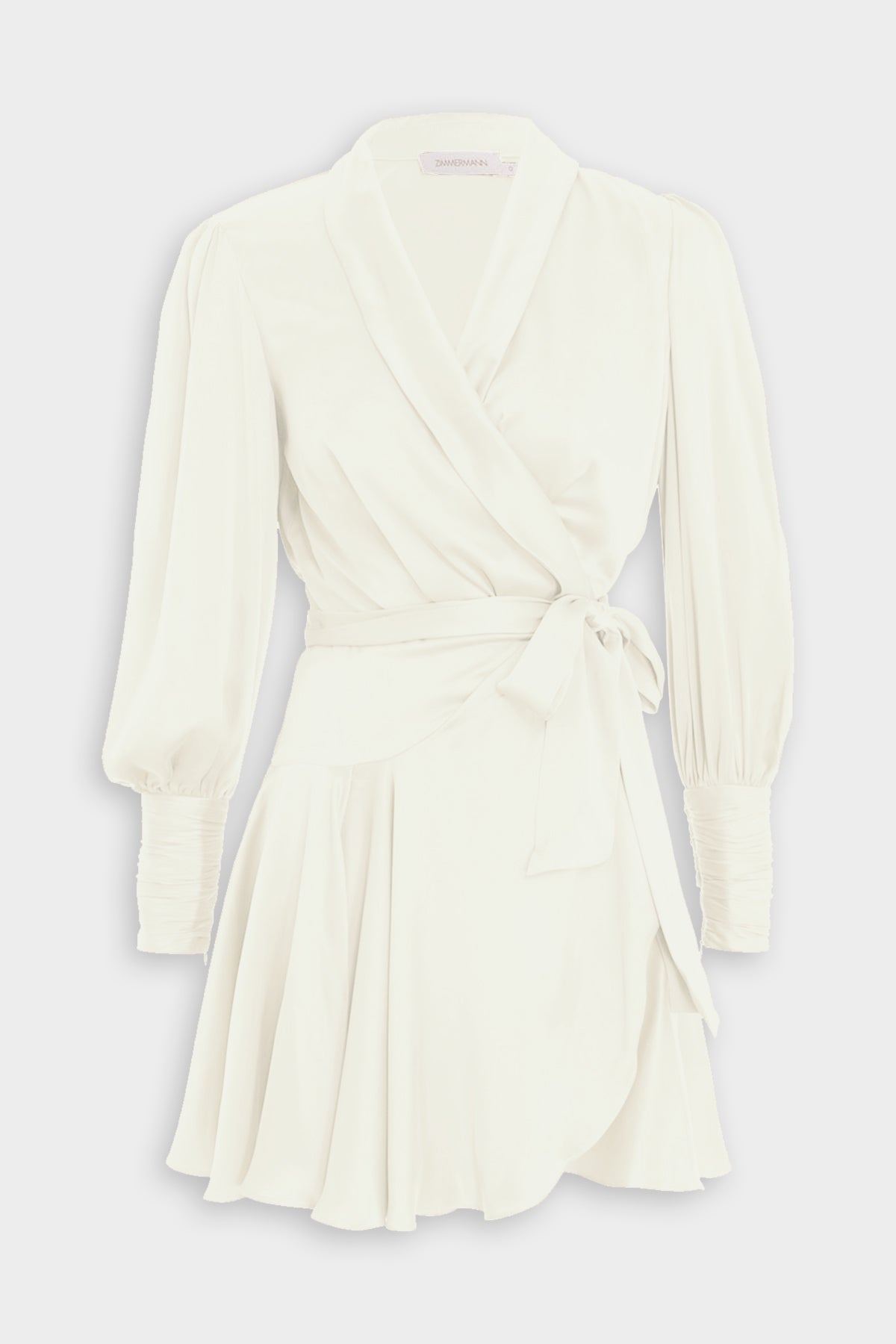 Silk Wrap Mini Dress in Milk - shop-olivia.com