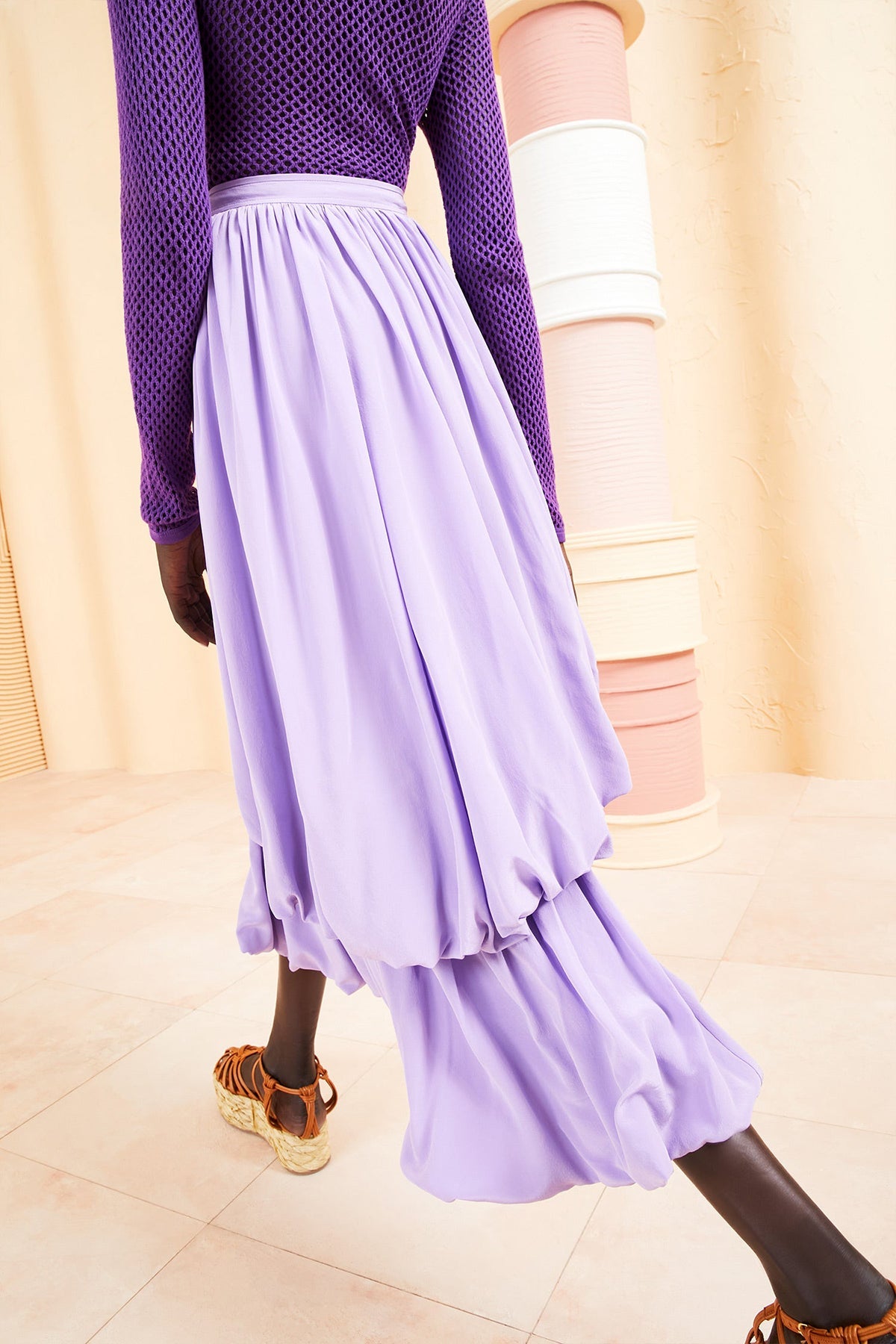 Simone Midi Skirt in Foxglove - shop-olivia.com