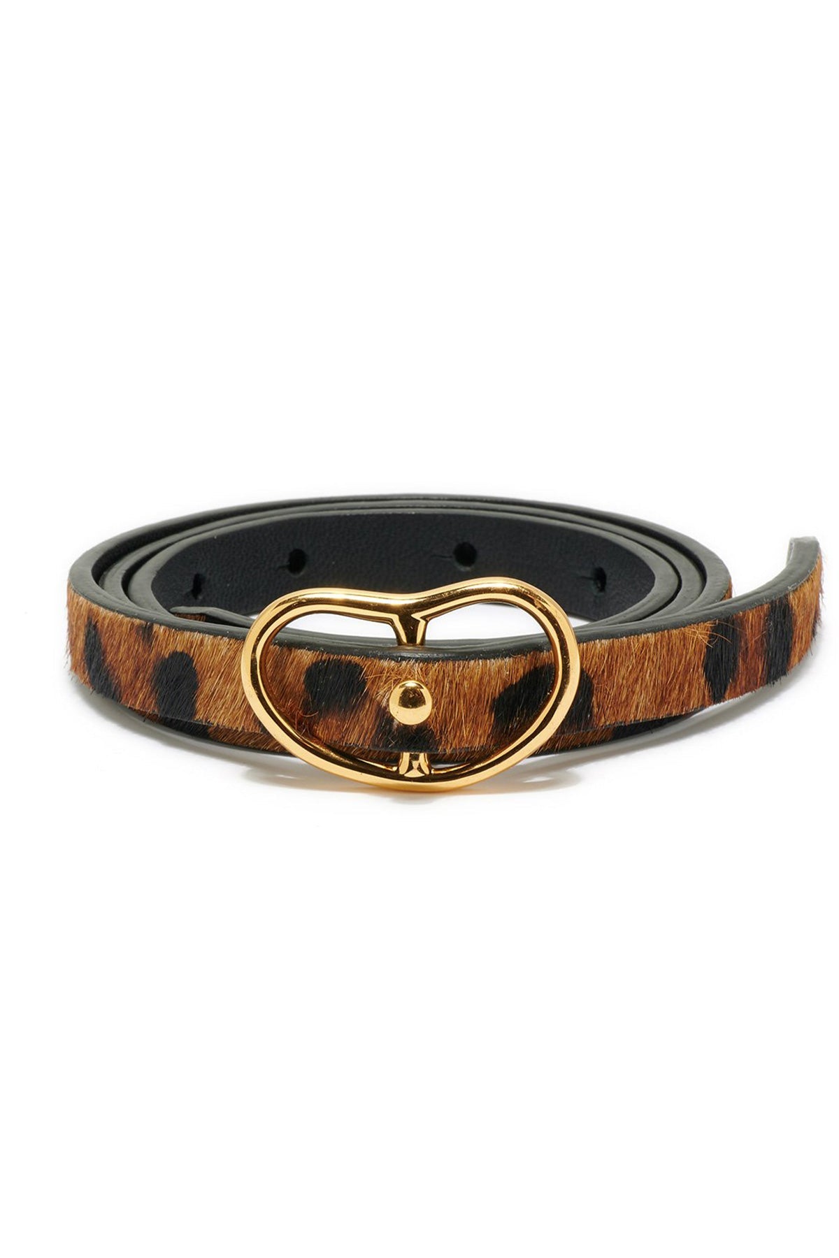 Skinny Georgia Belt in Dark Leopard - shop-olivia.com
