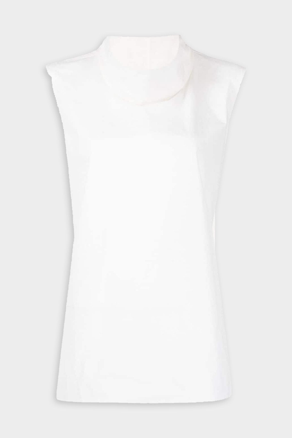 Sleeveless Turtleneck in White - shop-olivia.com