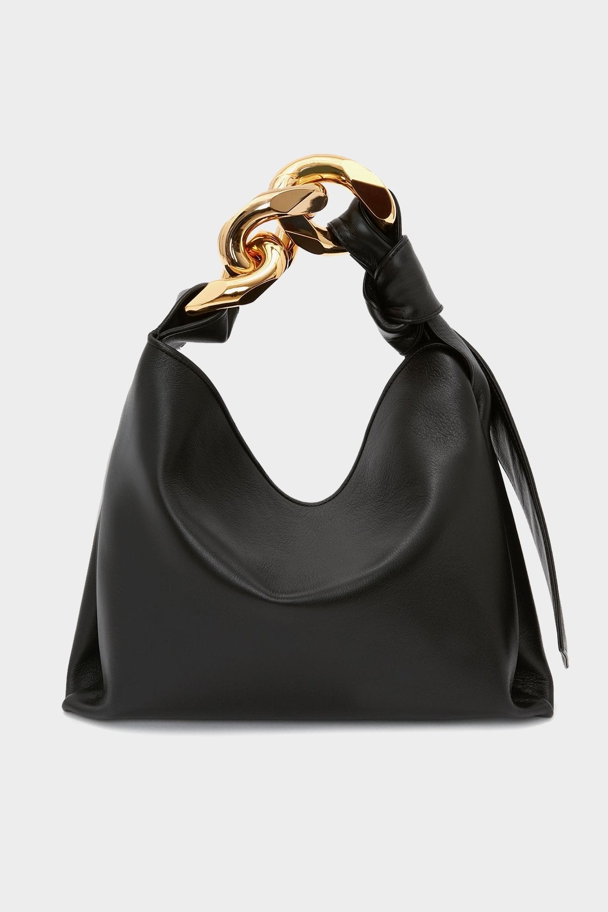 Small Chain Hobo Bag in Black - shop-olivia.com