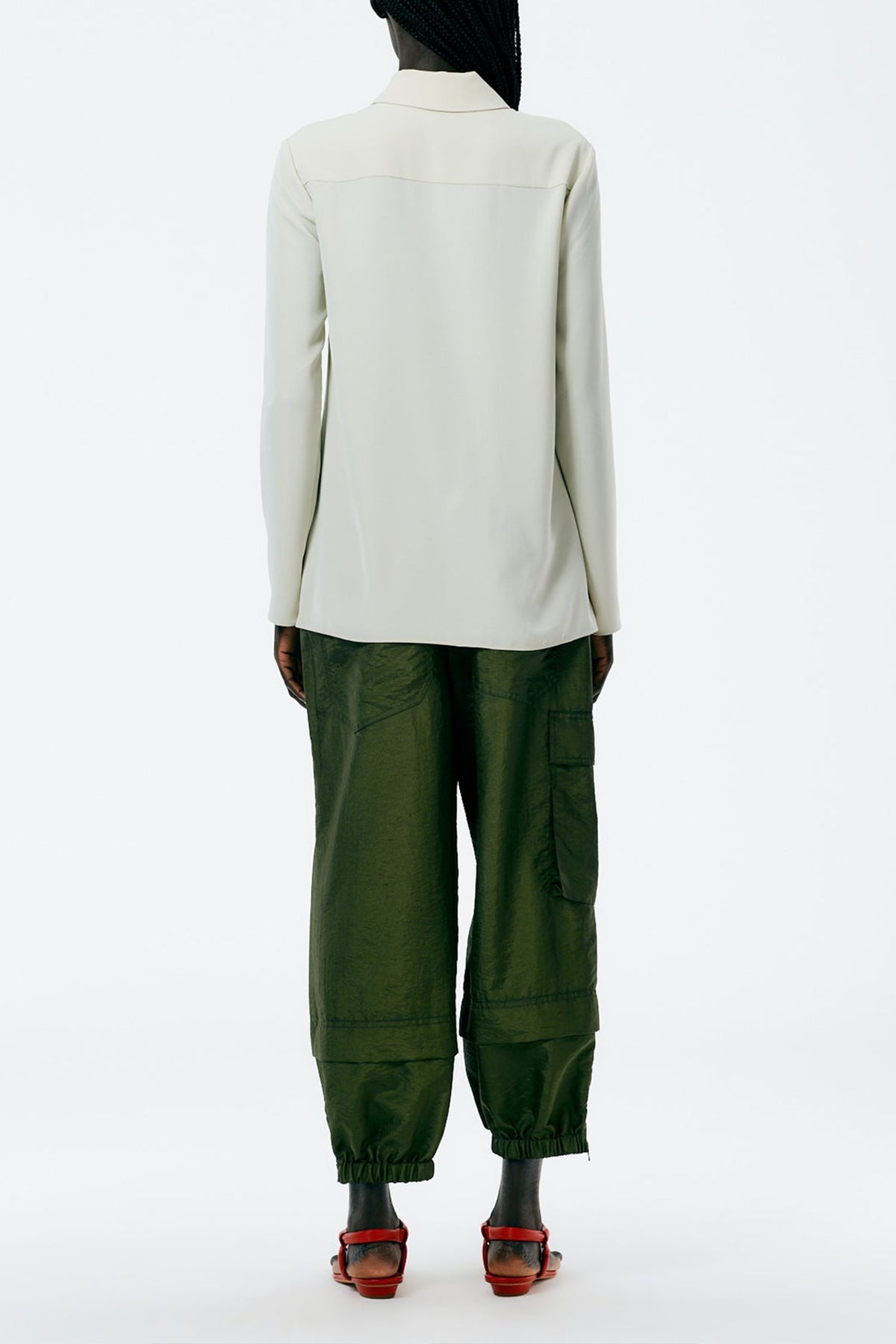 Soft Drape Slim Shirt in Dune - shop-olivia.com