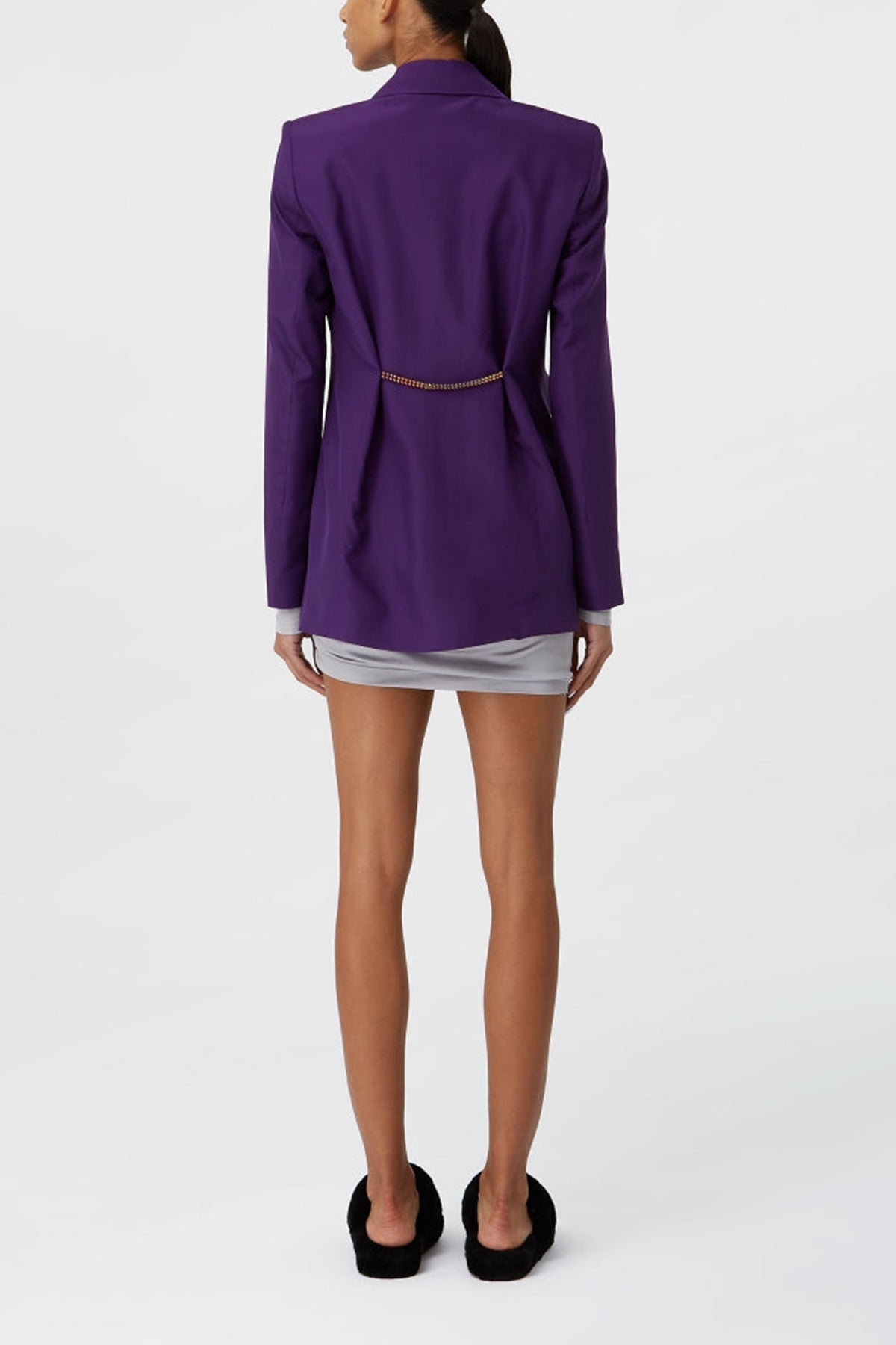 Soka Blazer Shirt in Purple - shop-olivia.com