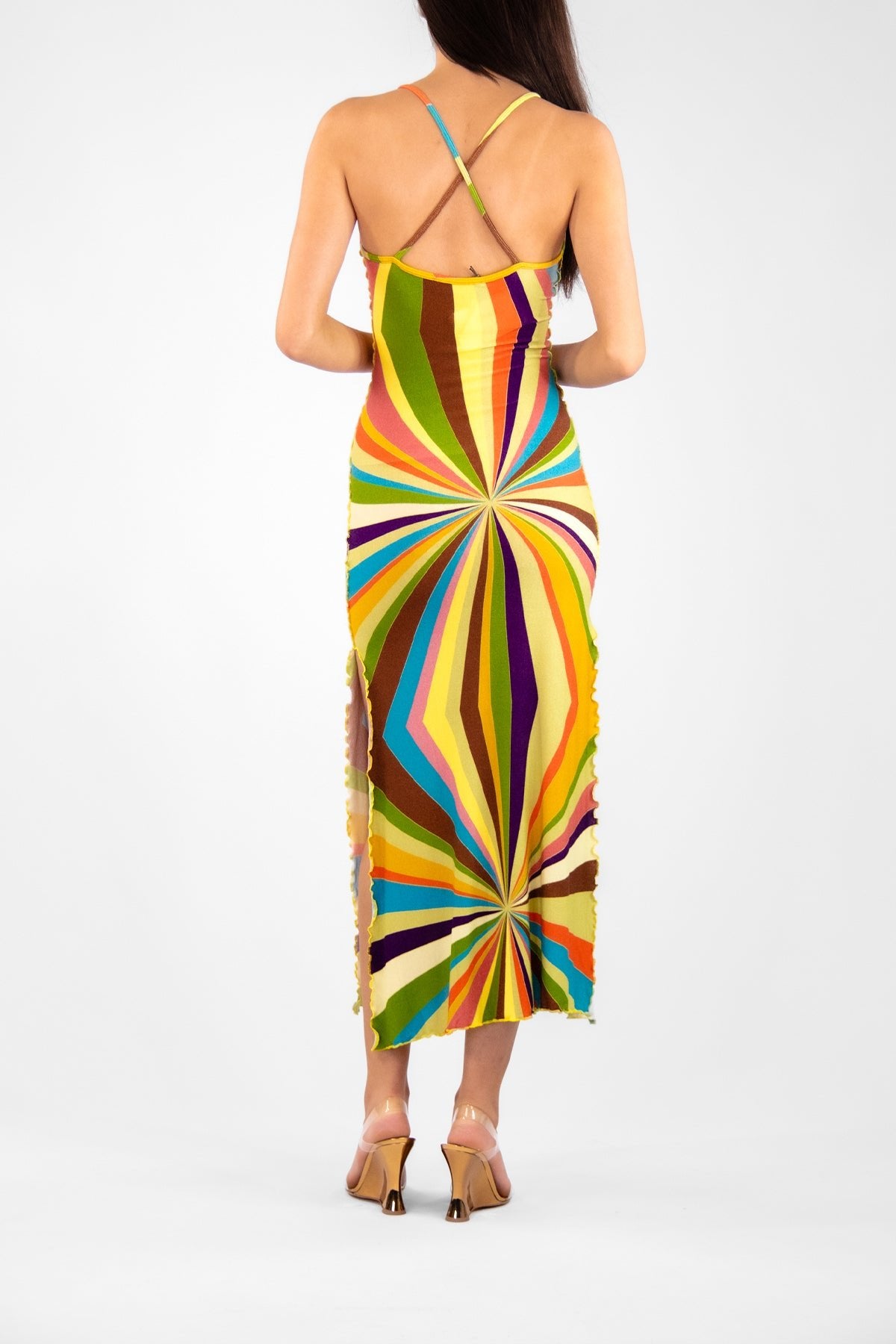 Solana Sun Ray Knit Maxi Dress in Multi - shop-olivia.com