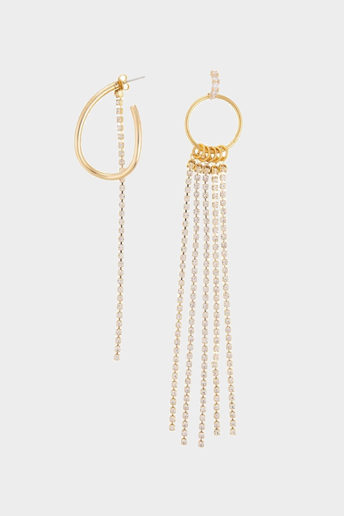 Splash Mismatched Pair Earrings in Gold - shop-olivia.com