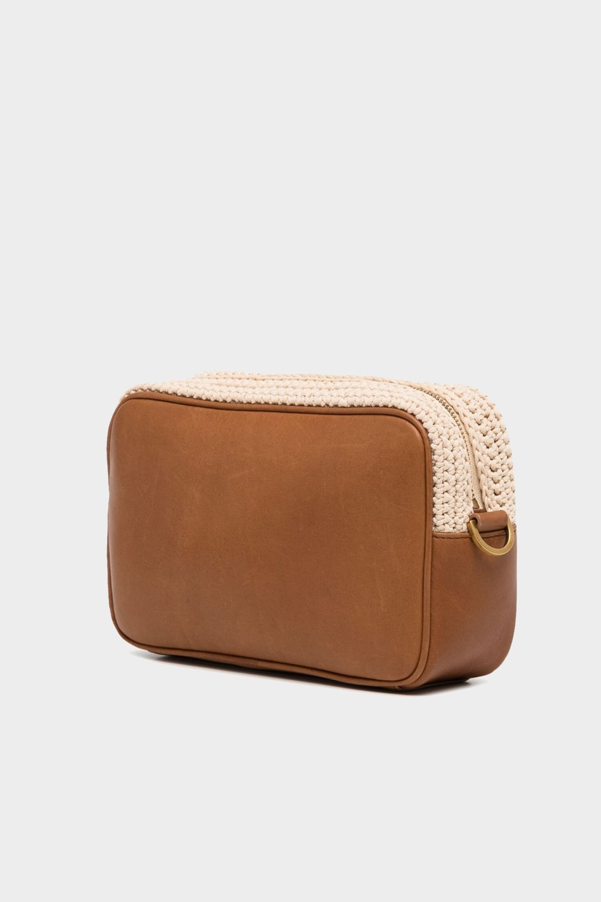 Star-Bag Crochet Body and Leather Shoulder Bag in Brown - shop-olivia.com