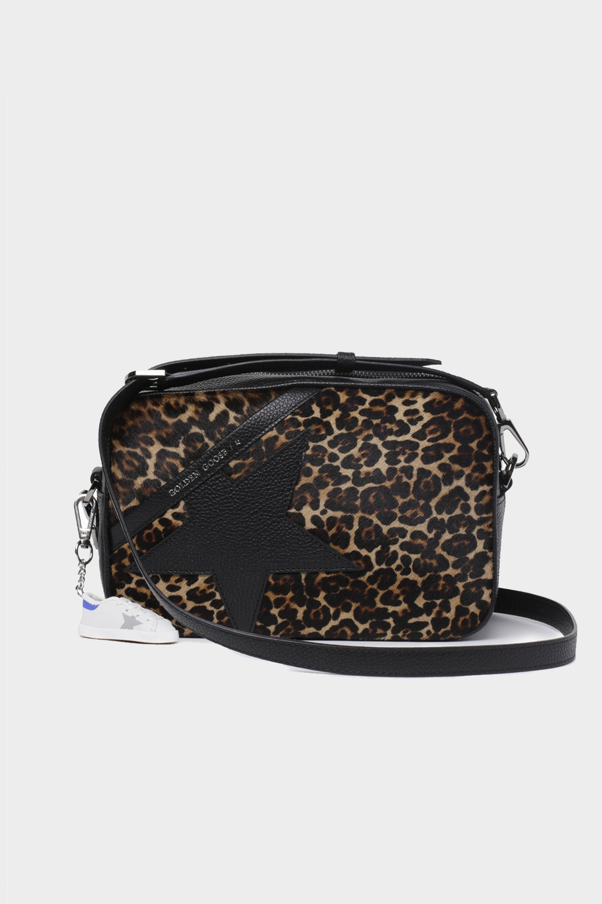 Star-Bag Front Panel Leather in Brown Leopard - shop-olivia.com