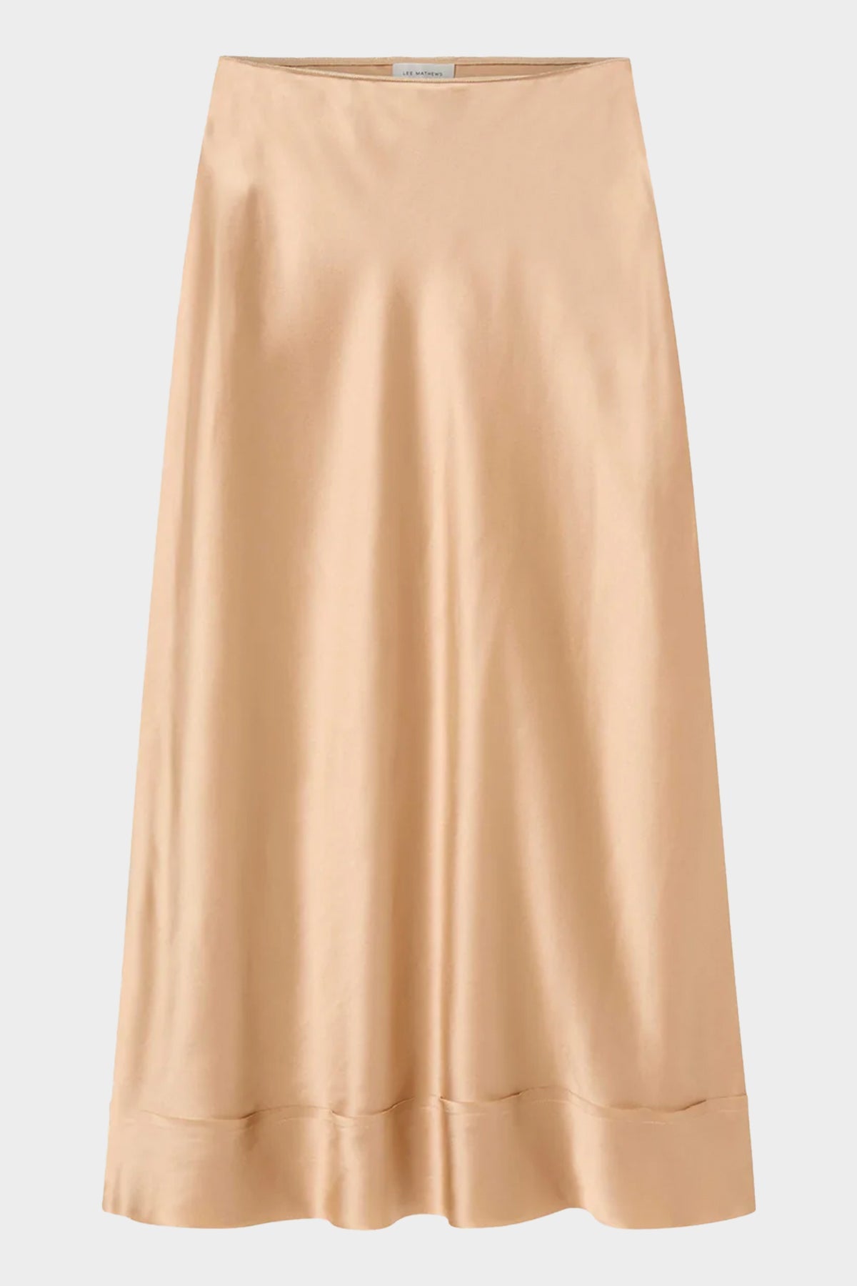 Stella Silk Satin Skirt in Honey - shop-olivia.com