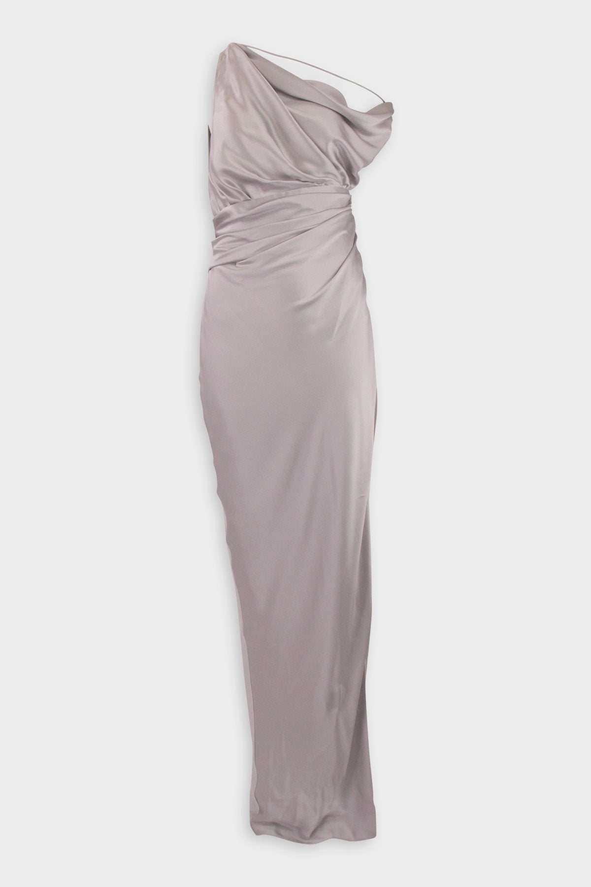 Strapped Cowl Gown in Platinum - shop-olivia.com