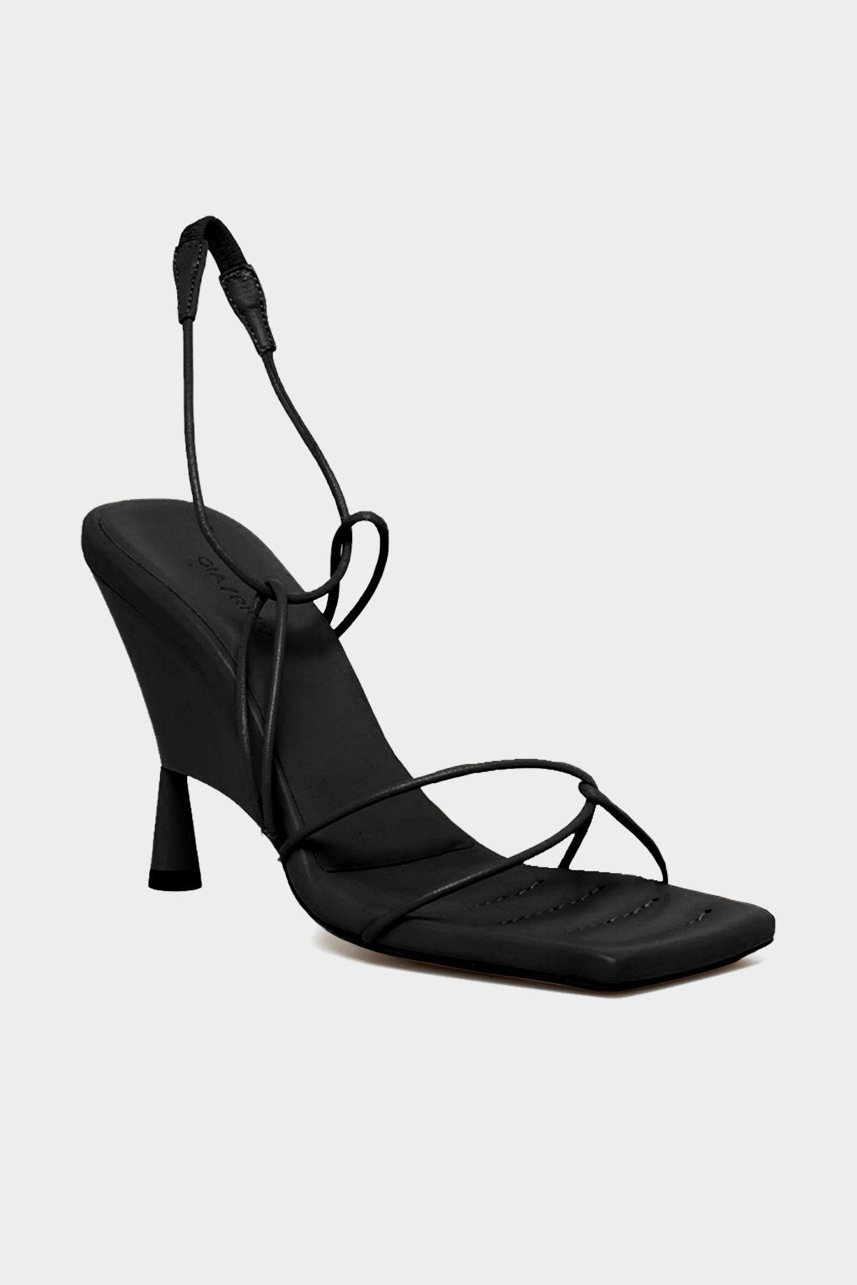 Strappy Leather Sandals in Black - shop-olivia.com