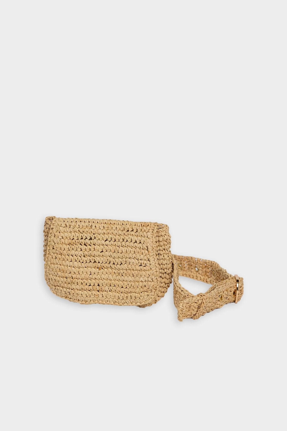 Straw Belt Bag in Natural - shop-olivia.com