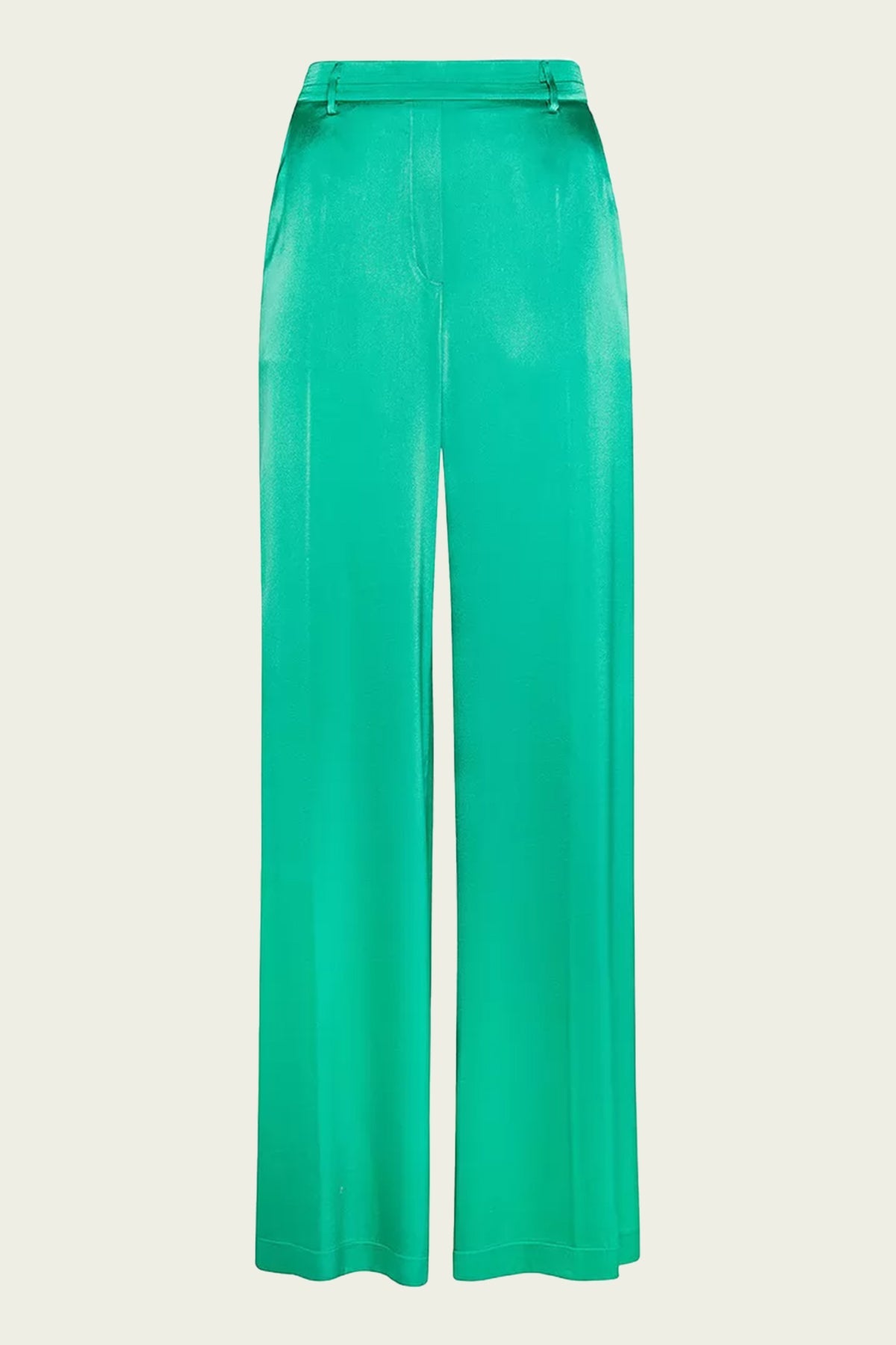 Stretch Silk Satin Wide Pants in Boreale - shop-olivia.com