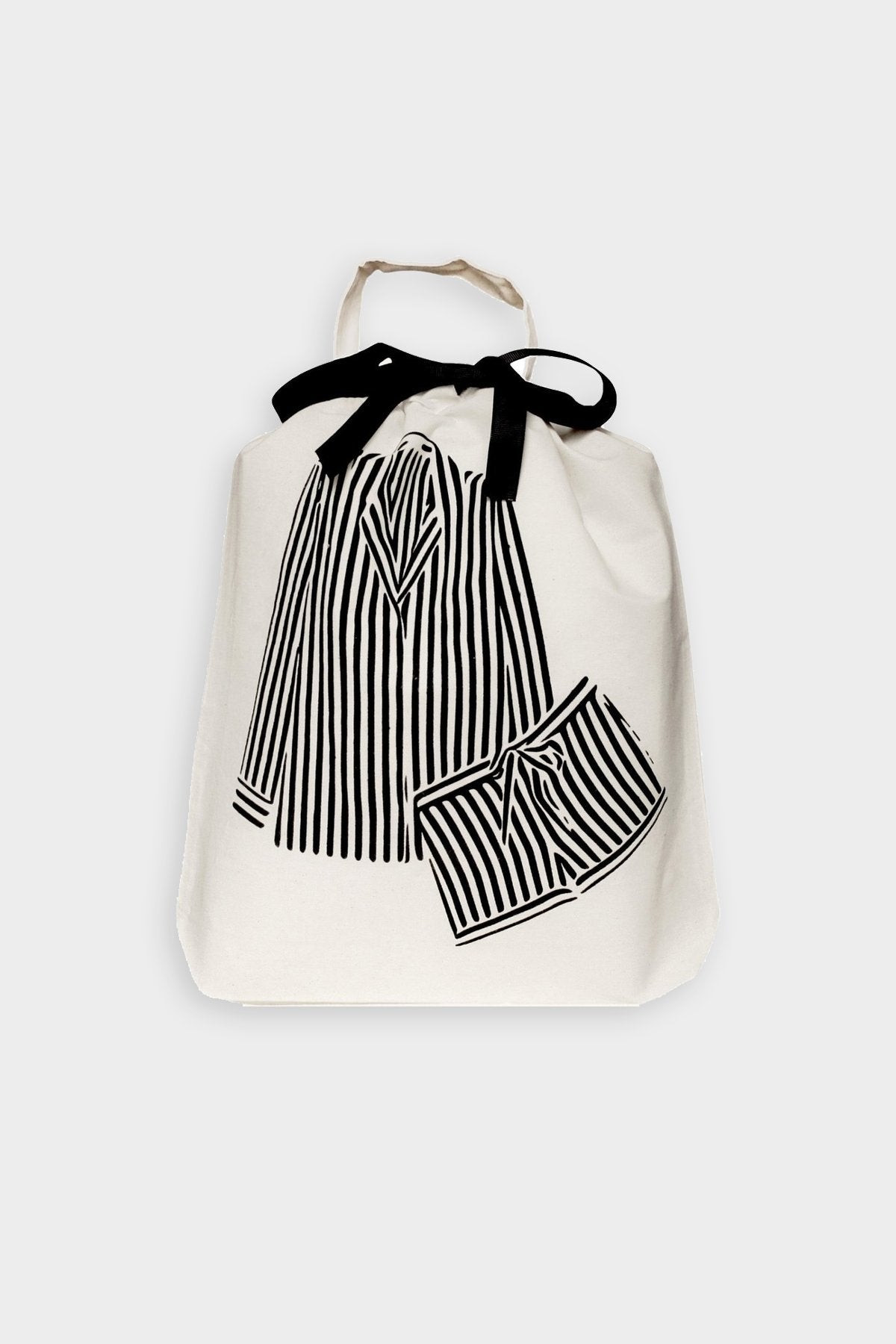 Striped Pajamas Bag in Natural - shop-olivia.com