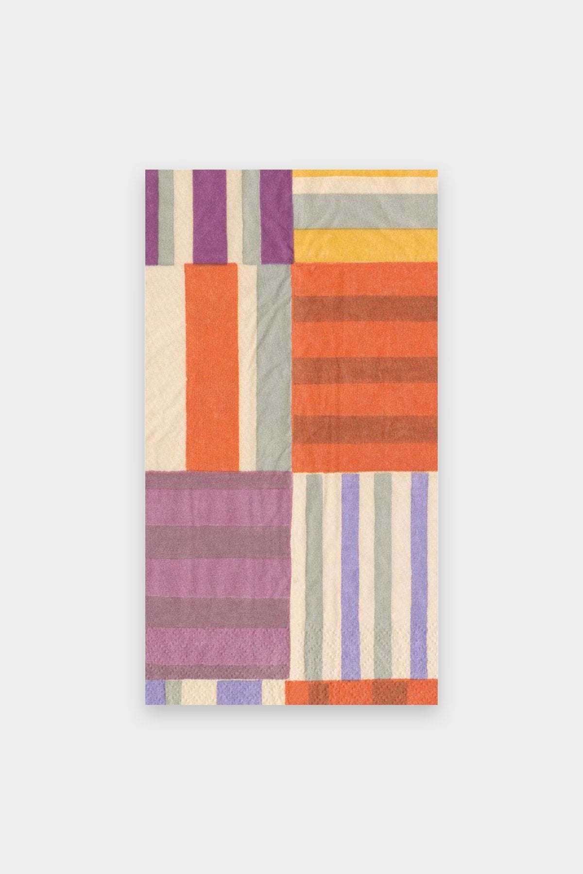 Striped Patchwork Paper Guest Towel Napkins in Purple - shop-olivia.com