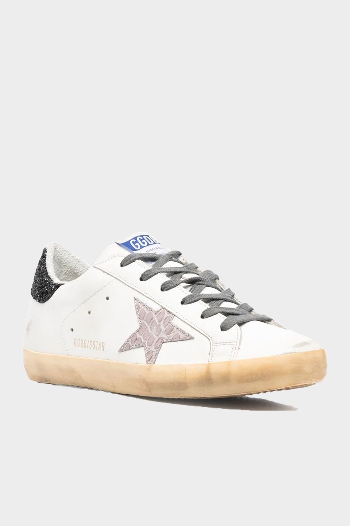 Super-Star Cocco Printed Star White Leather Sneaker - shop-olivia.com