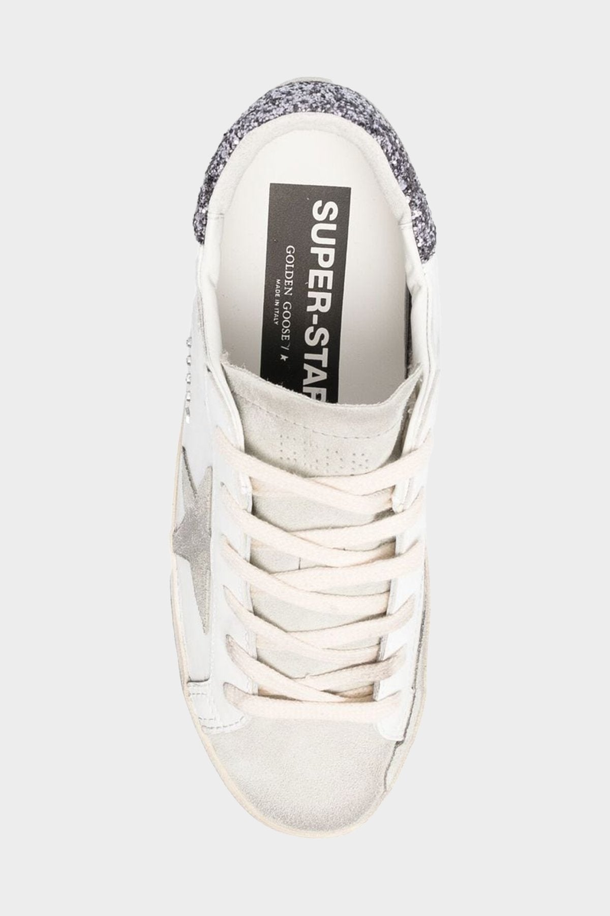 Super-Star Grey Back Glitter Sneaker - shop-olivia.com