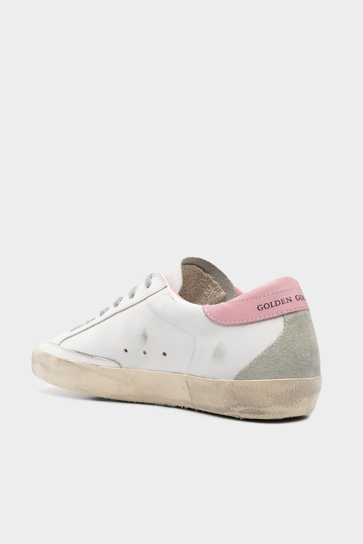 Super-Star Light Pink Back White Leather Sneaker - shop-olivia.com