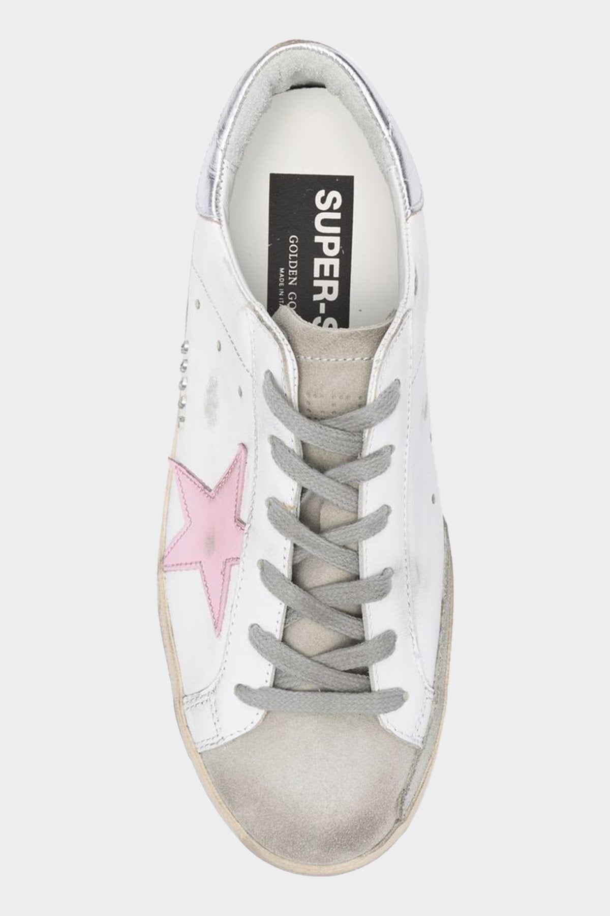 Super-Star Light Pink Star White Leather Sneaker - shop-olivia.com