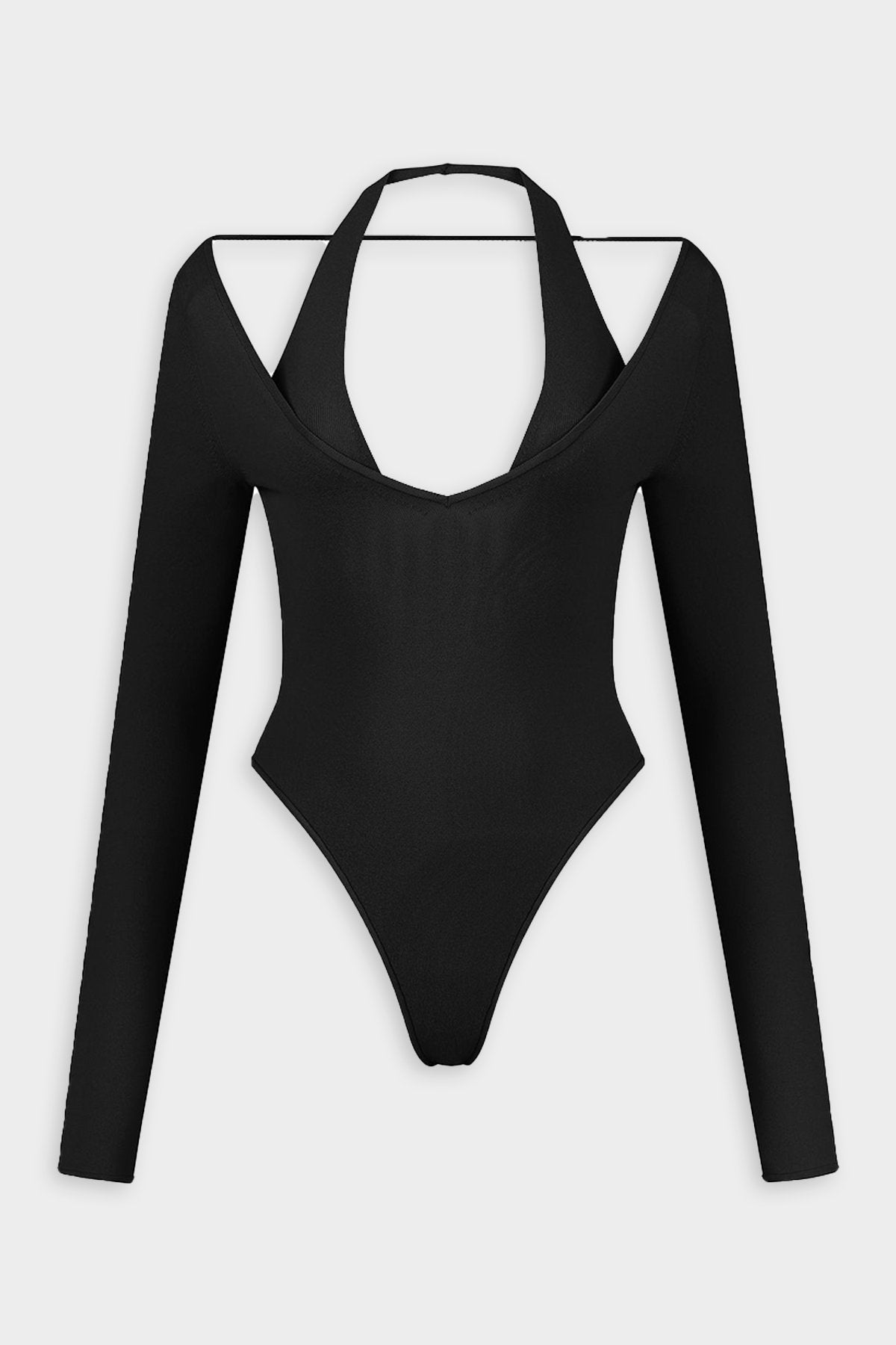 Suran Ballerina Bodysuit in Black - shop-olivia.com