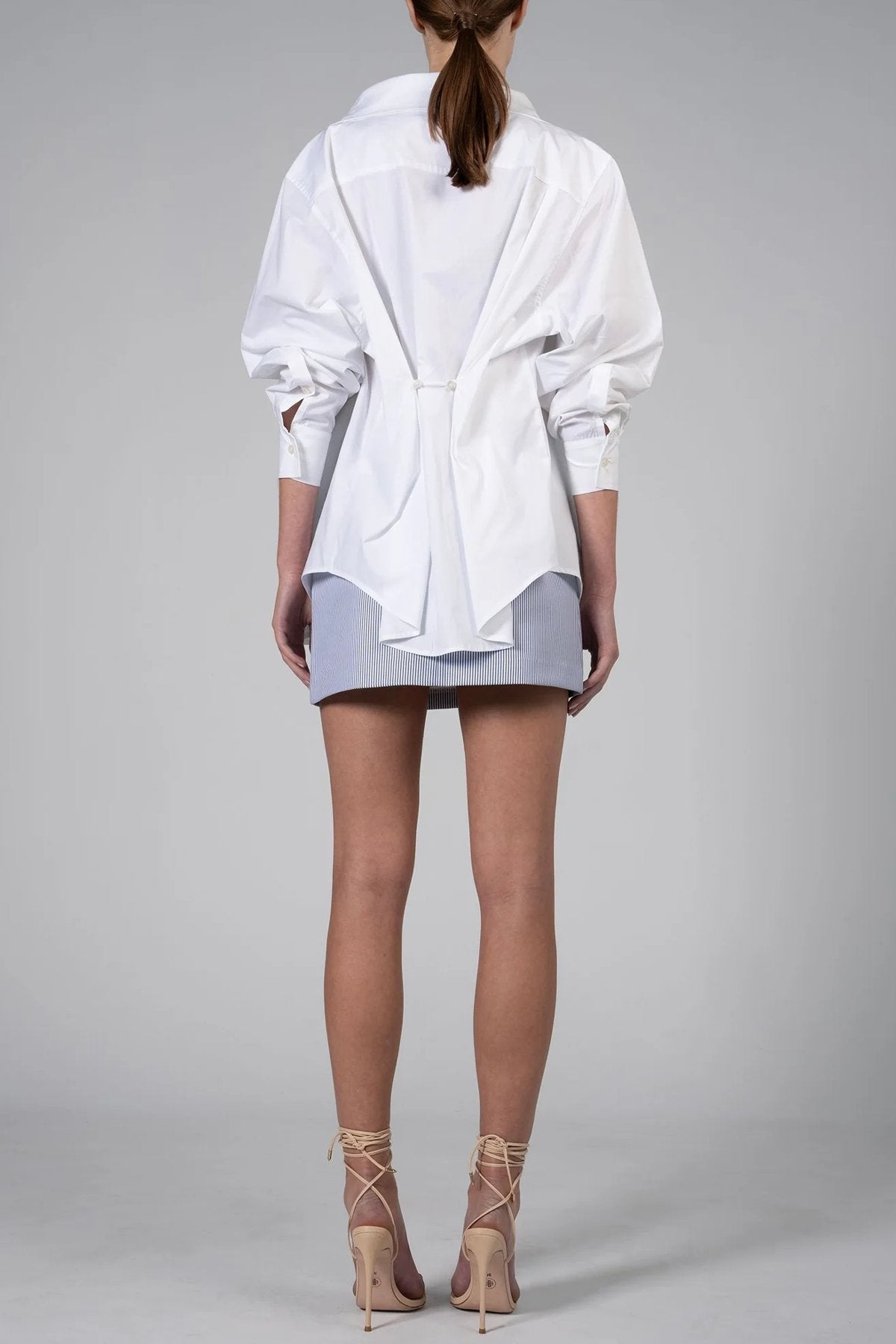Tasha Button Up in White - shop-olivia.com