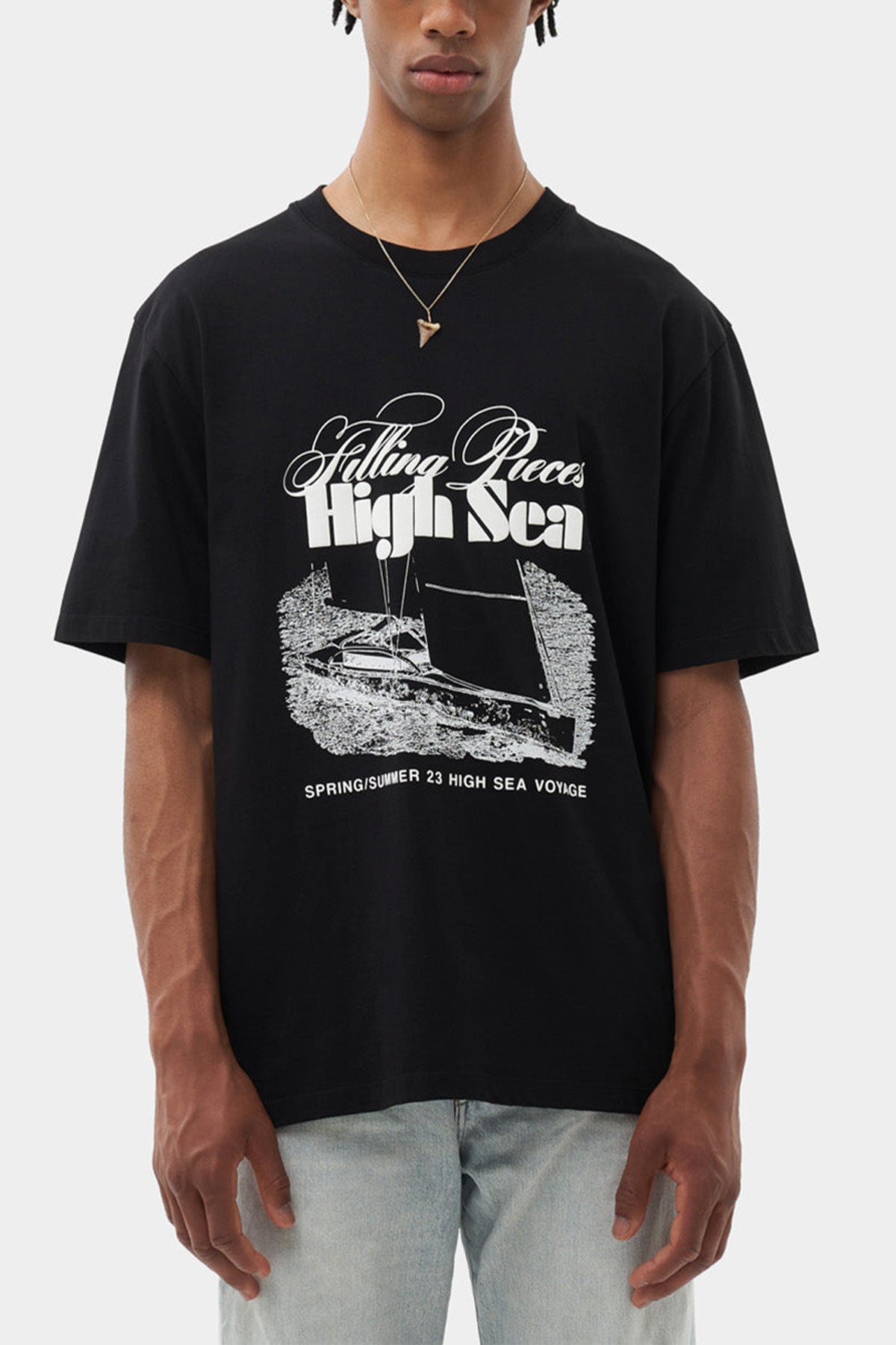 Tee High Sea in Black - shop-olivia.com