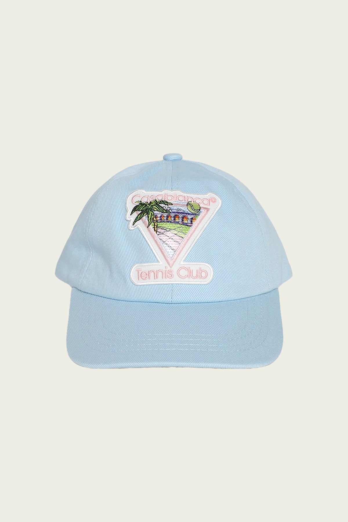 Tennis Club Icon Embroidered Cap in Light Blue - shop-olivia.com