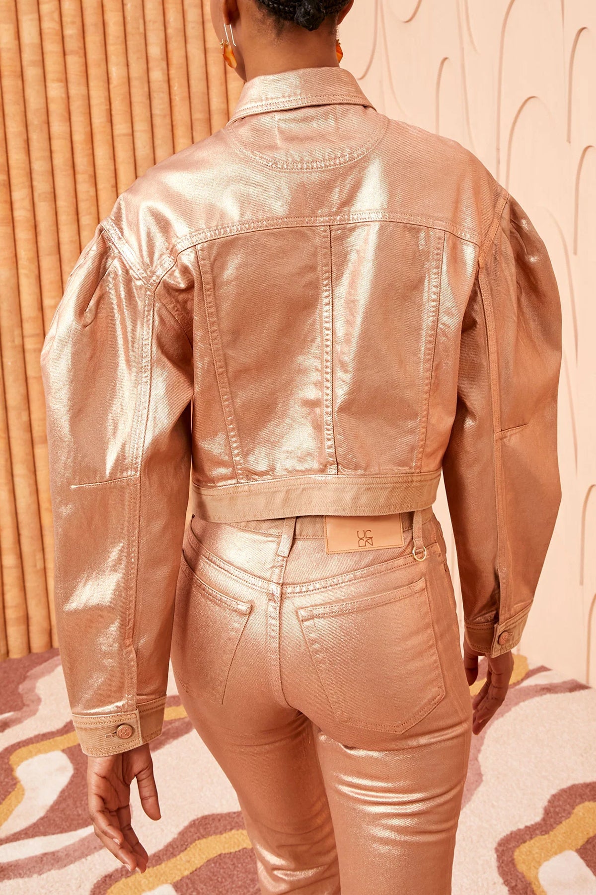 The Cosette Jacket in Copper Foiled Wash - shop-olivia.com