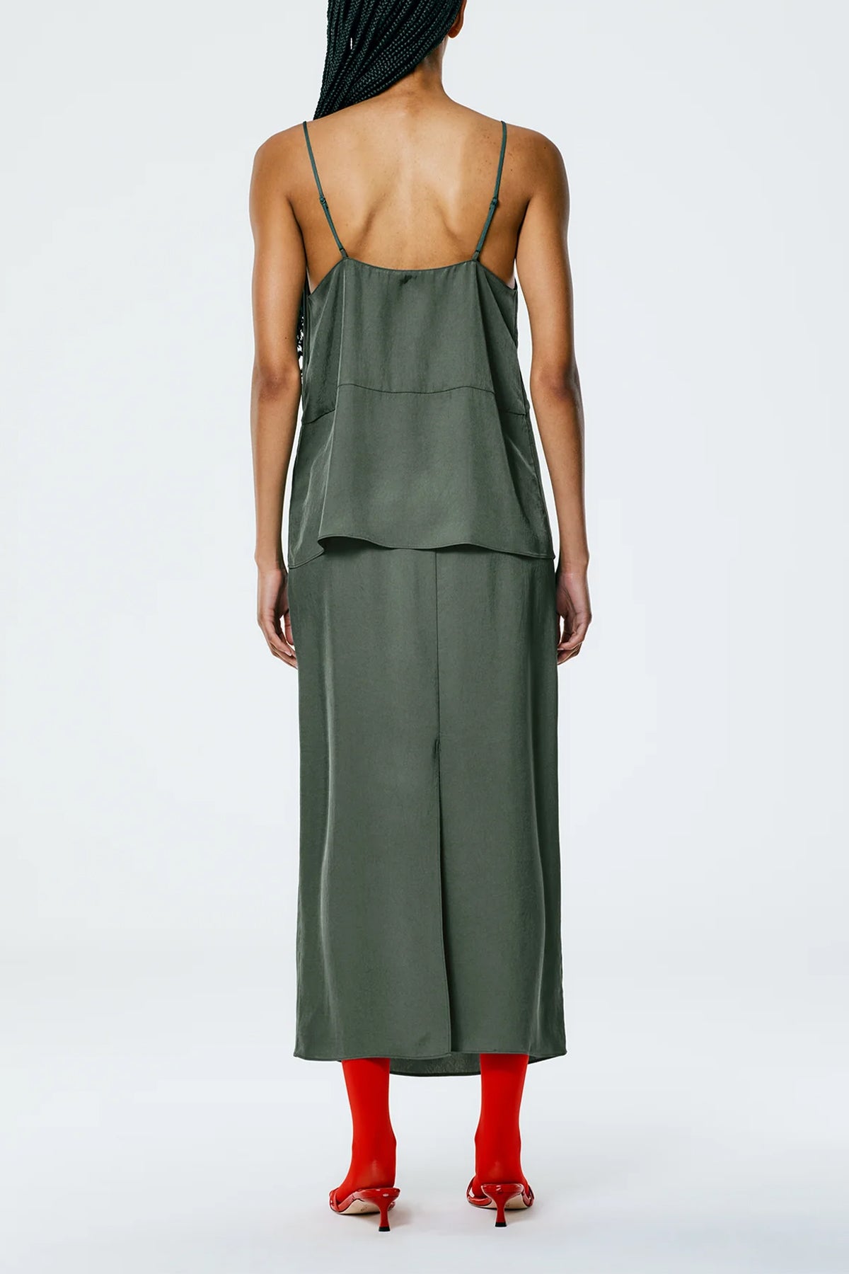 The Slip Skirt in Grey Pine - shop-olivia.com