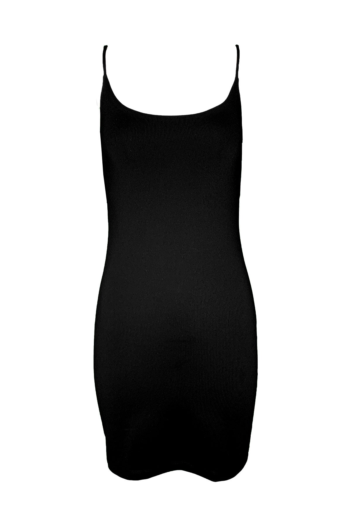 Thin Strap Slip Dress in Black - shop-olivia.com