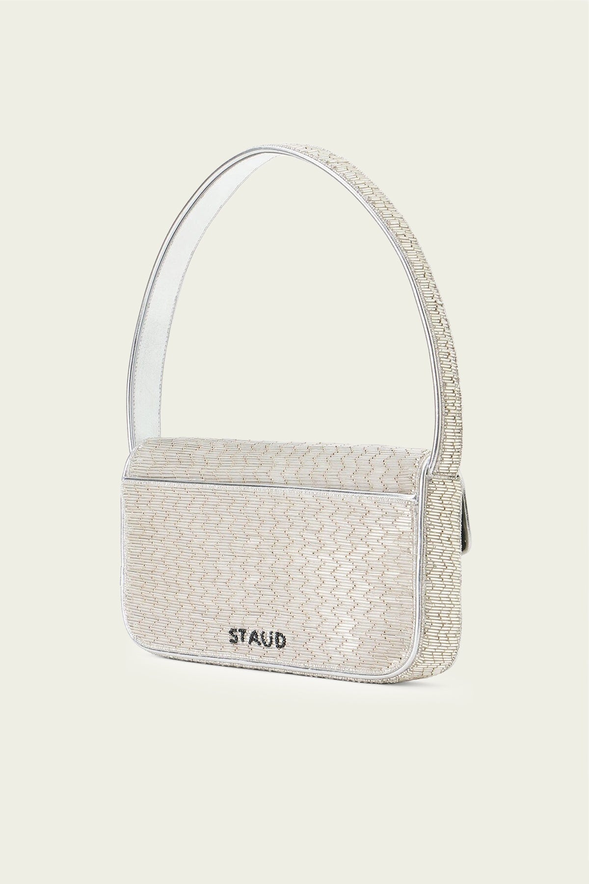 Tommy Beaded Bag in Silver - shop-olivia.com