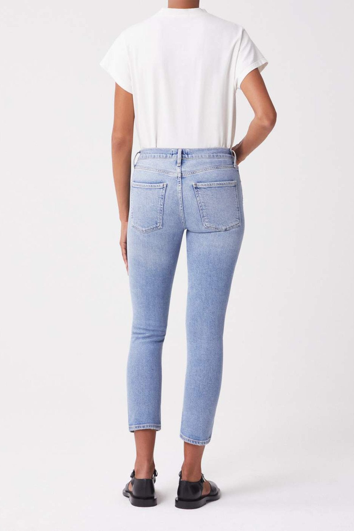 Toni Mid Rise Straight Jean in Precipice - shop-olivia.com