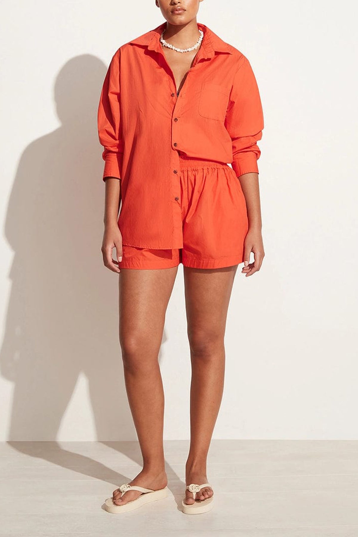 Tropea Shirt in Morange - shop-olivia.com