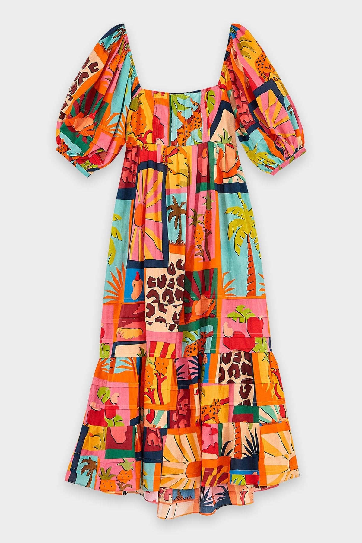 Tropical Collage Midi Dress - shop-olivia.com