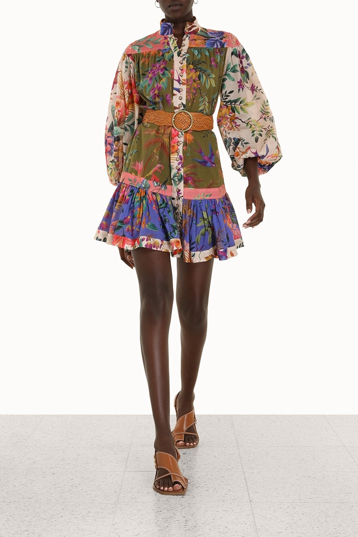 Tropicana Mini Dress in Spliced - shop-olivia.com
