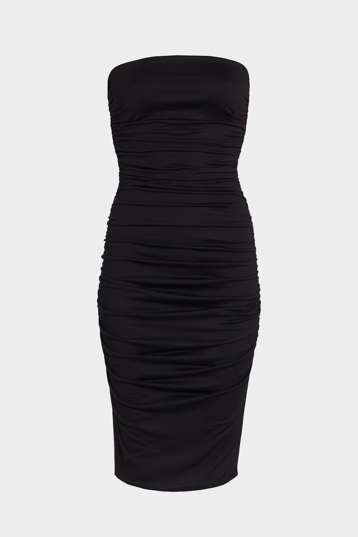 Tube Ruched Dress in Black - shop-olivia.com