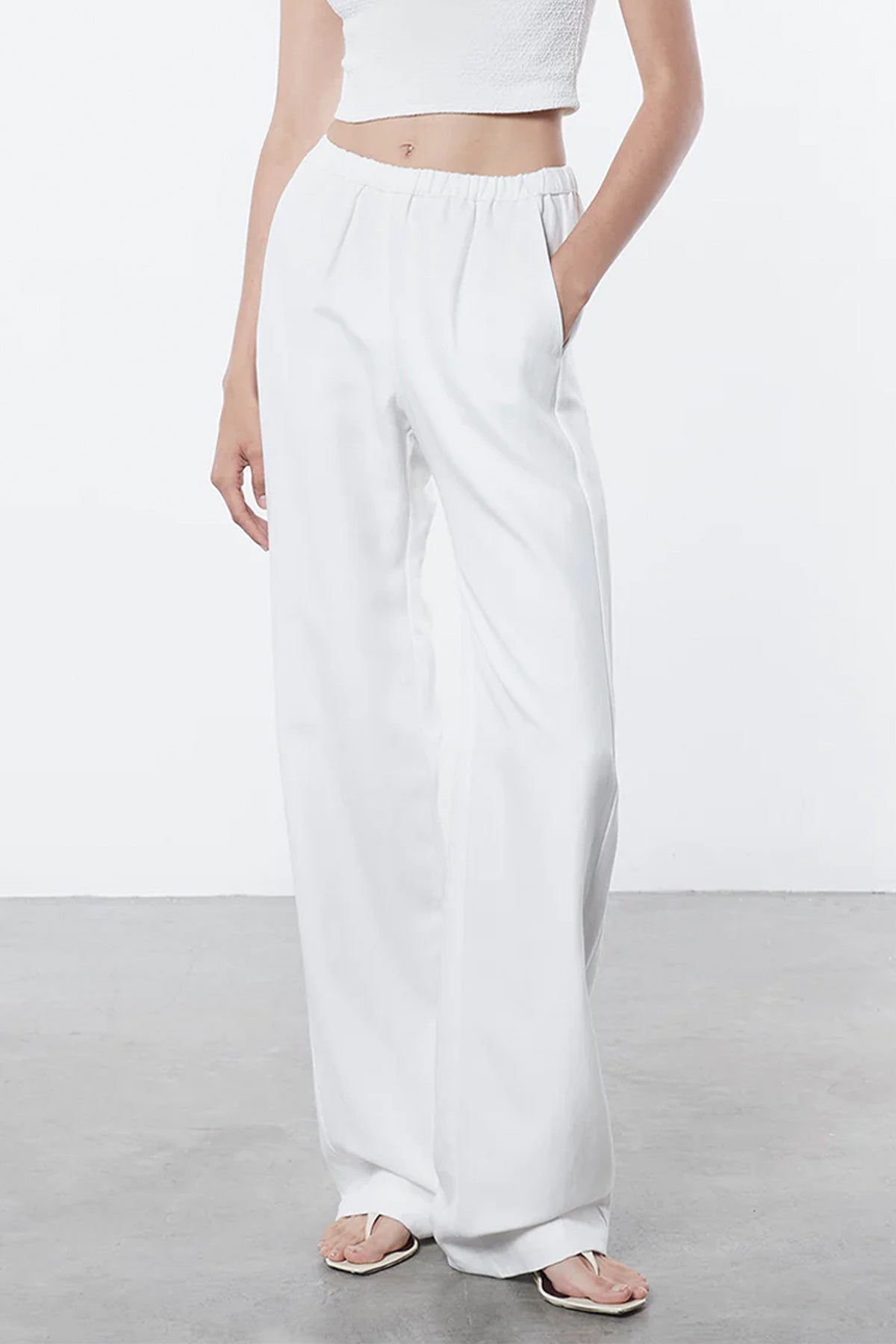 Twill Everywhere Pant in Off-White - shop-olivia.com