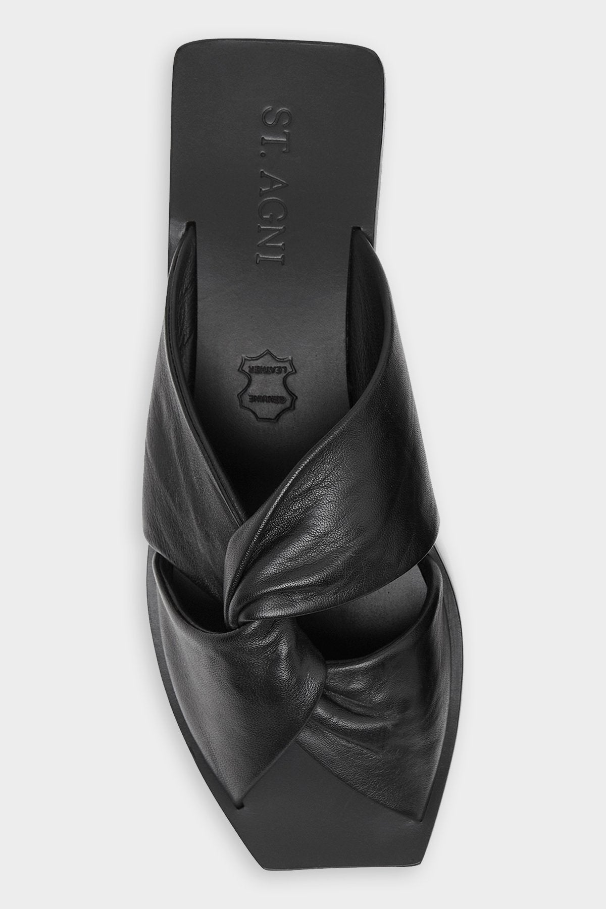 Twist Slide Sandal in Black - shop-olivia.com