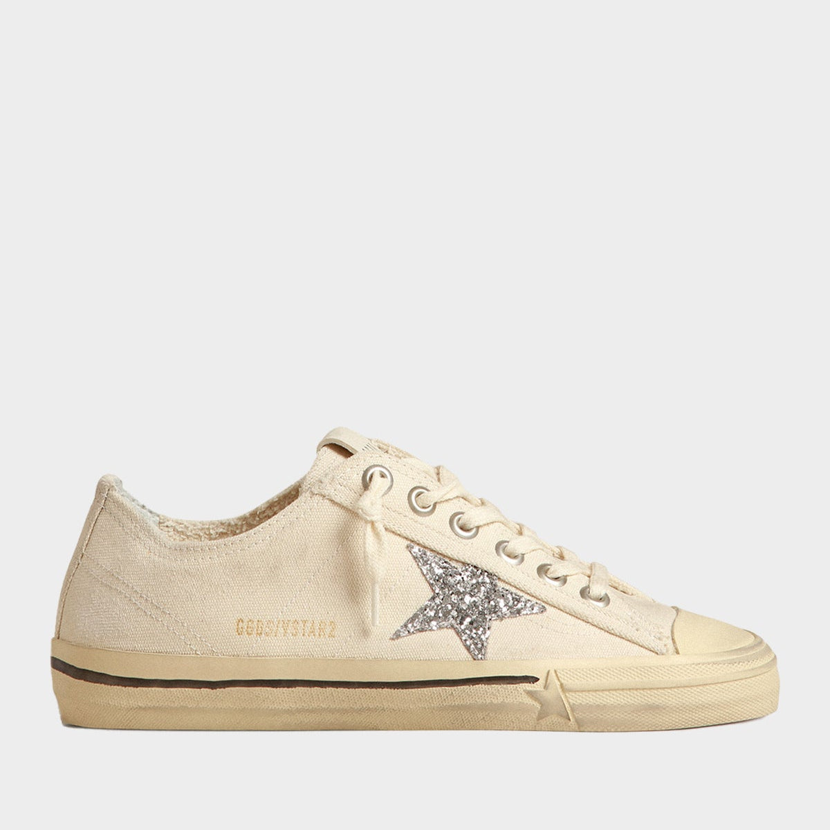 V-Star Beige Canvas Glitter Star Sneaker