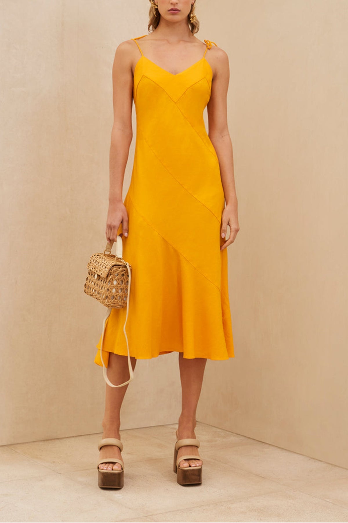 Veda Dress in Marigold - shop-olivia.com