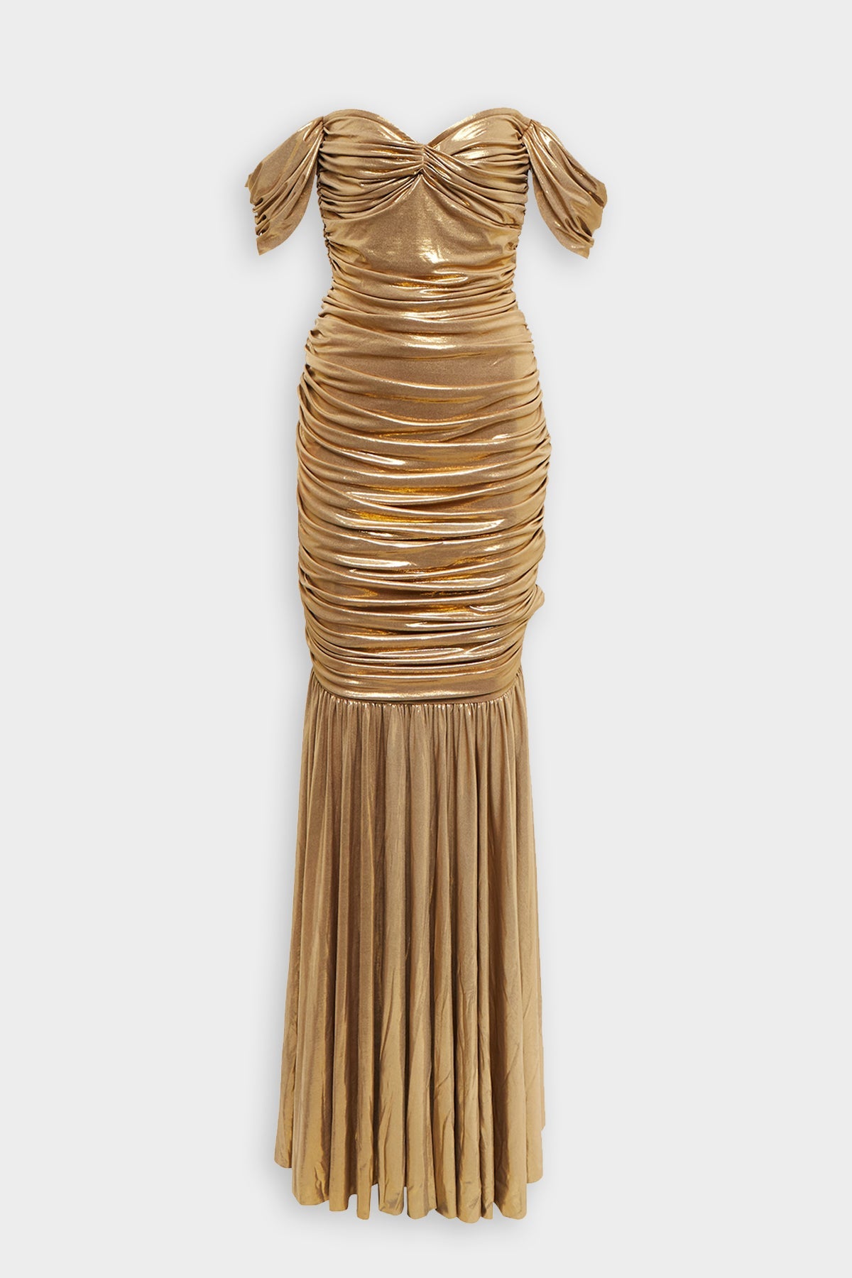 Walter Fishtail Gown in Gold - shop-olivia.com