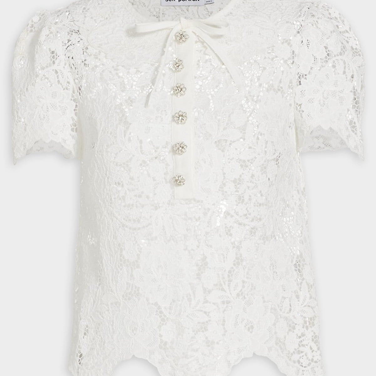 White Cord Lace Top