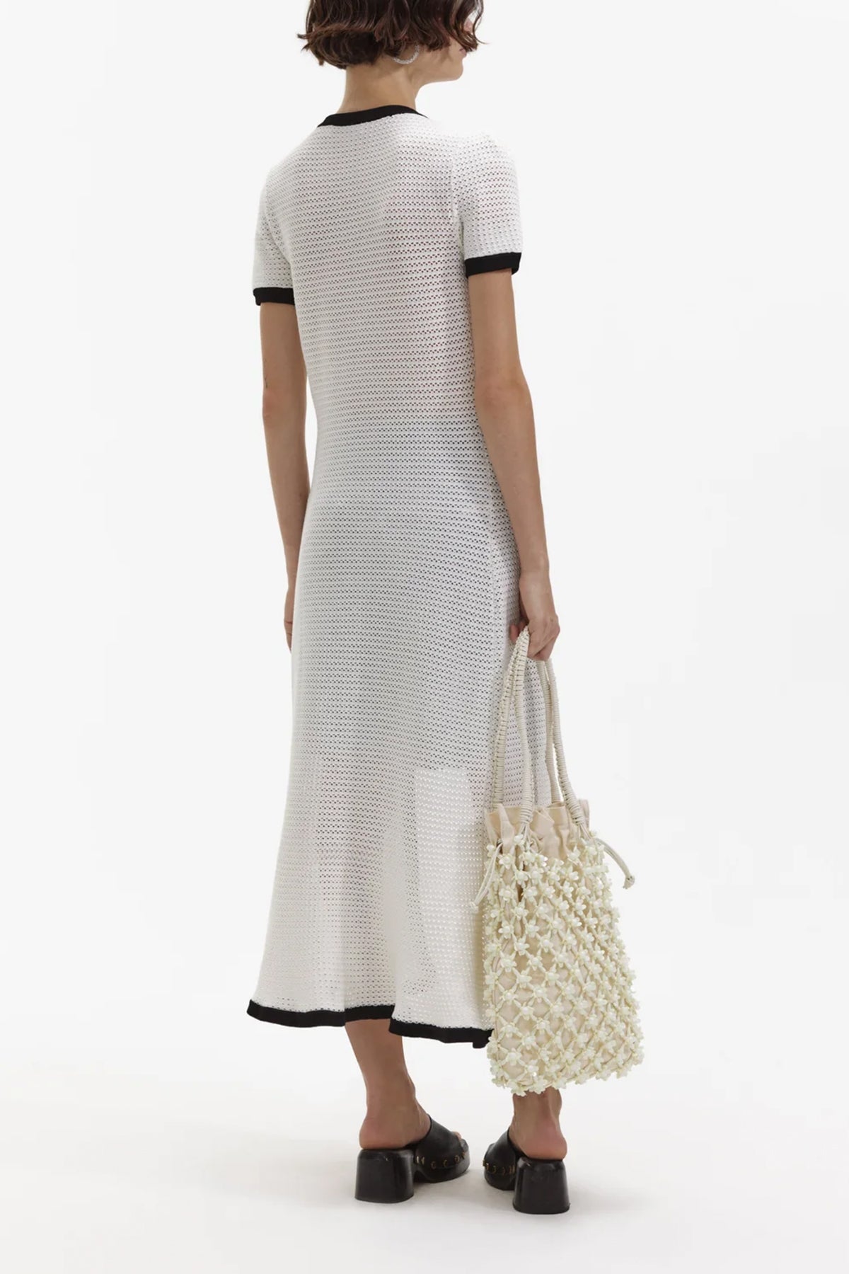 White Crochet Midi Dress - shop-olivia.com
