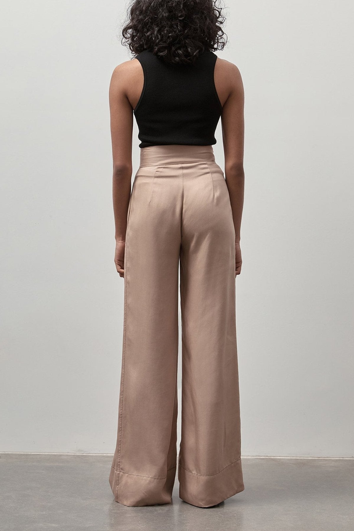 Fundamental Wide Leg Linen Pant - Nutmeg