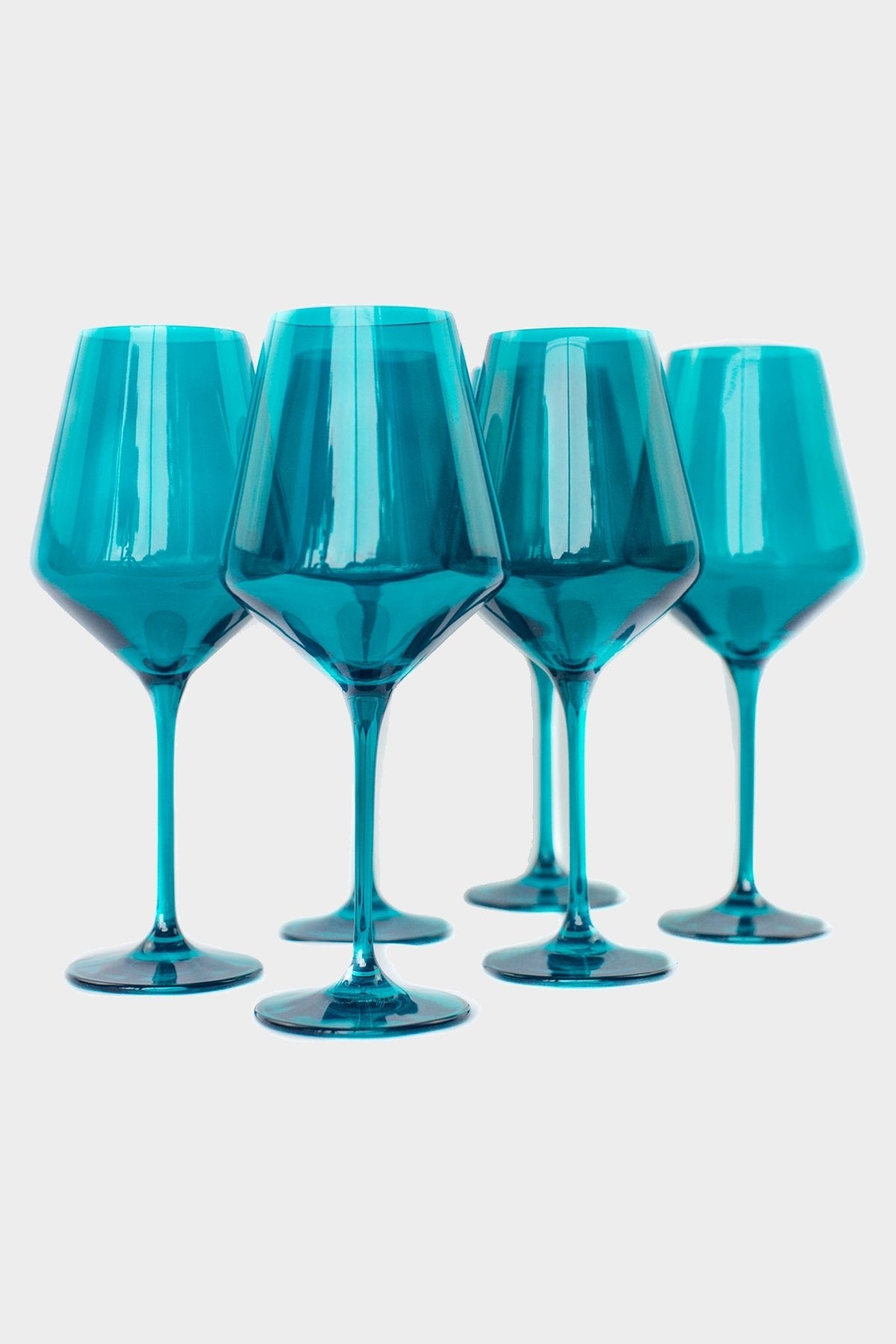 Wine Stemware Glass in Emerald Green - Set of 6 - shop-olivia.com