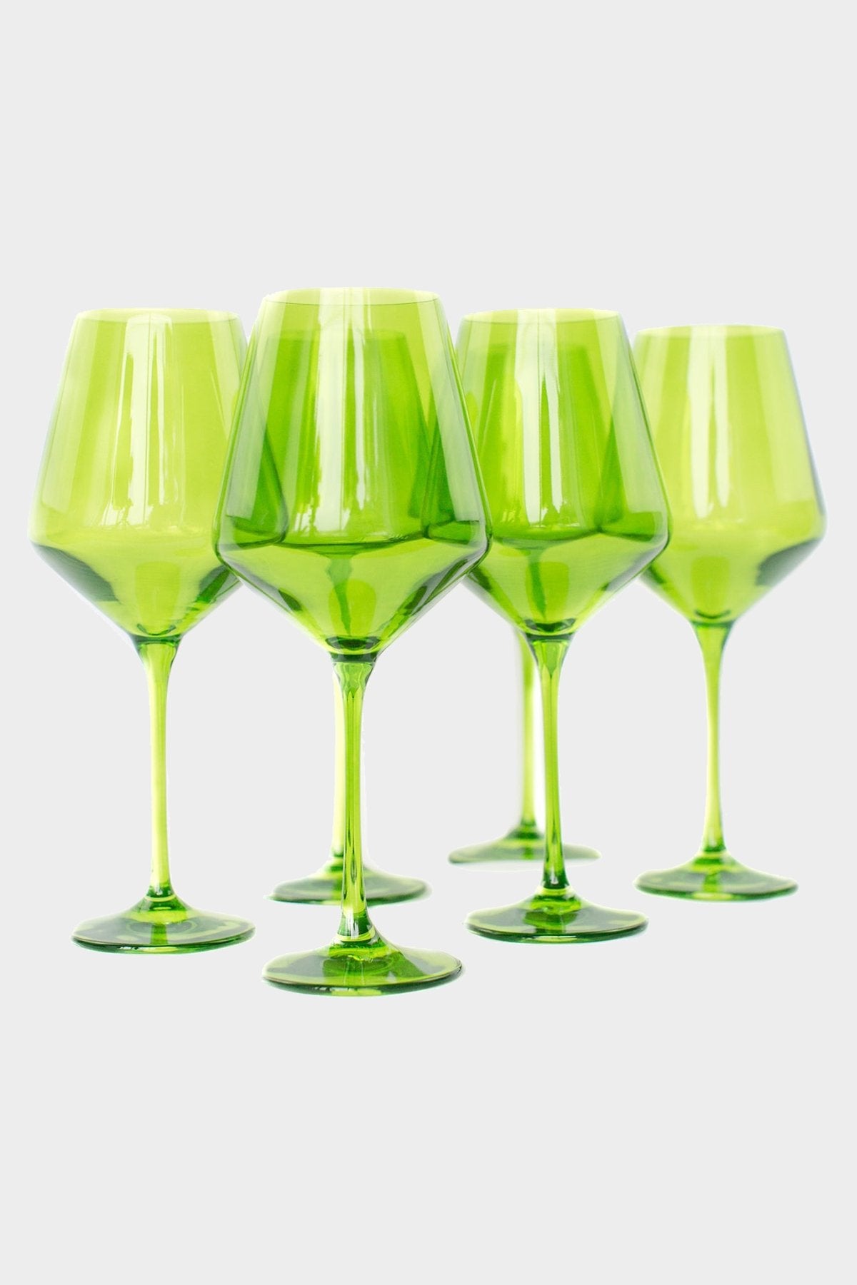 Wine Stemware Glass in Forest Green - Set of 6 - shop-olivia.com