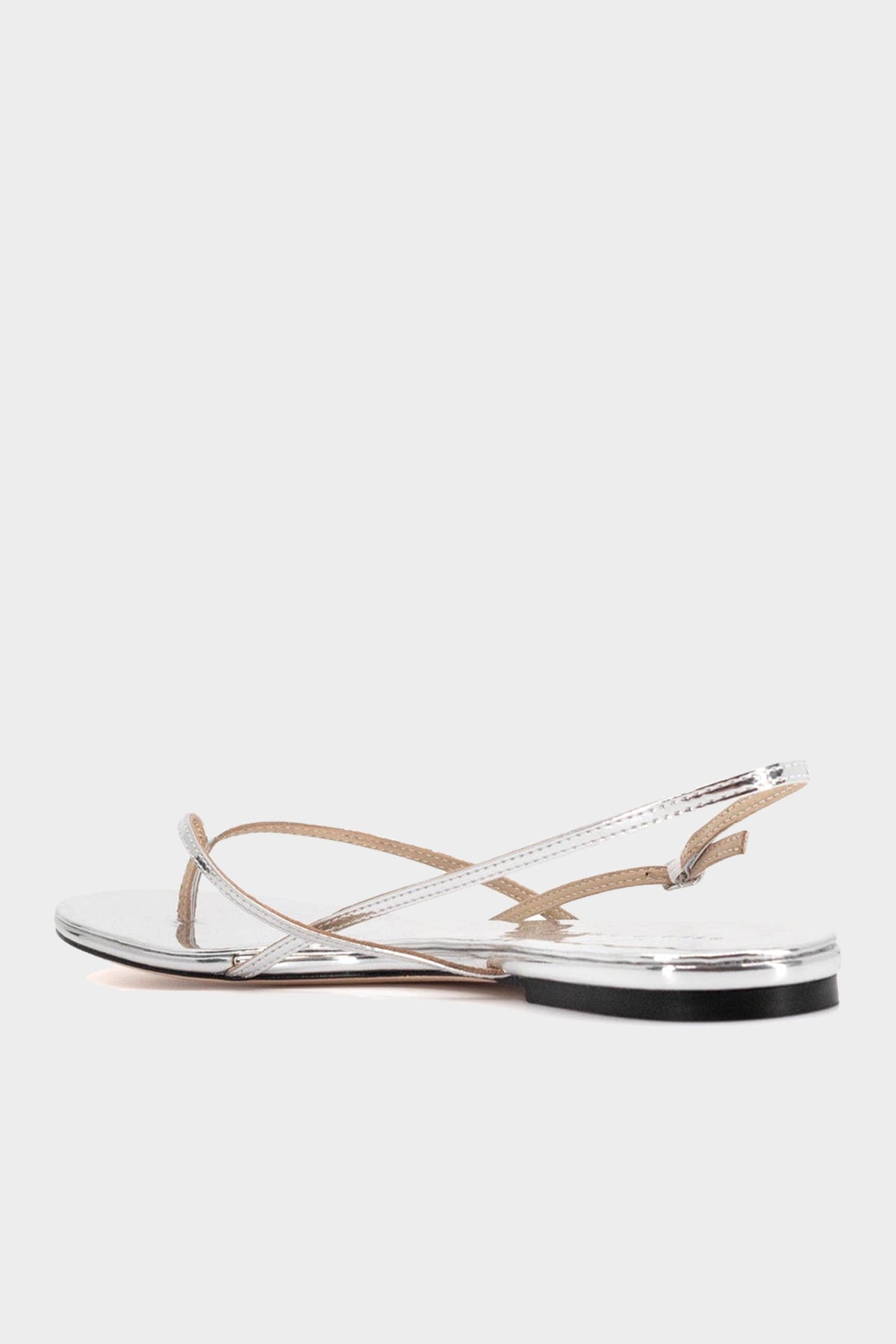 Wishbone Flat Sandal in Mirror - shop-olivia.com