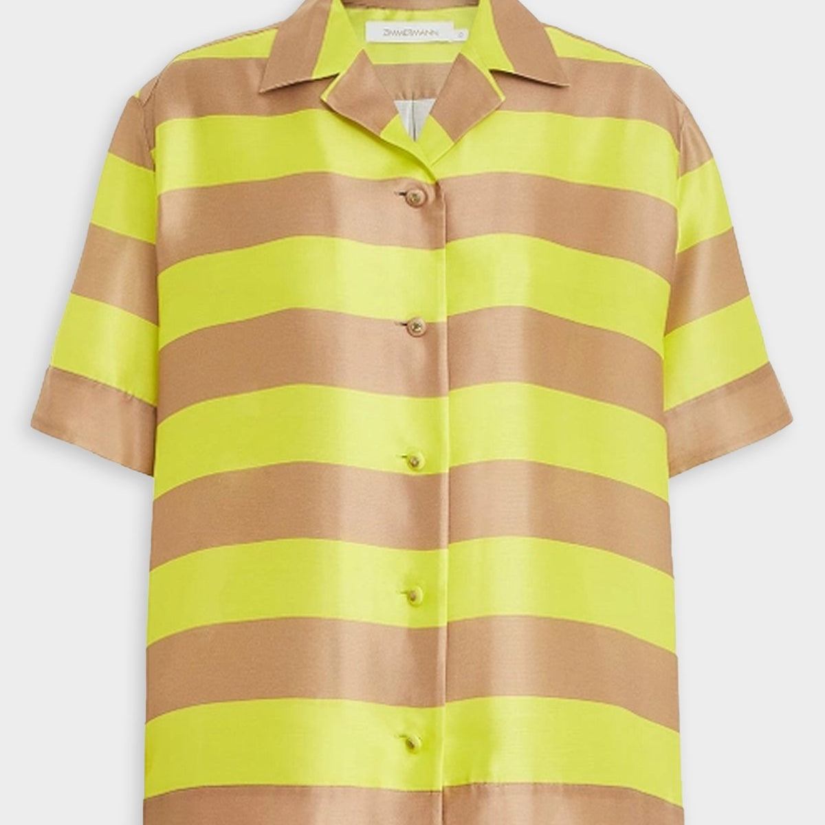 Wonderland Short Sleeve Shirt in Lime Stripe